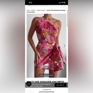 Hailey One Shoulder Wrap Dress